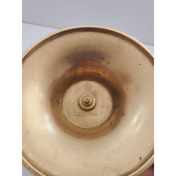 vintage solid brass candle holder Made In italy - Picture 4 of 10